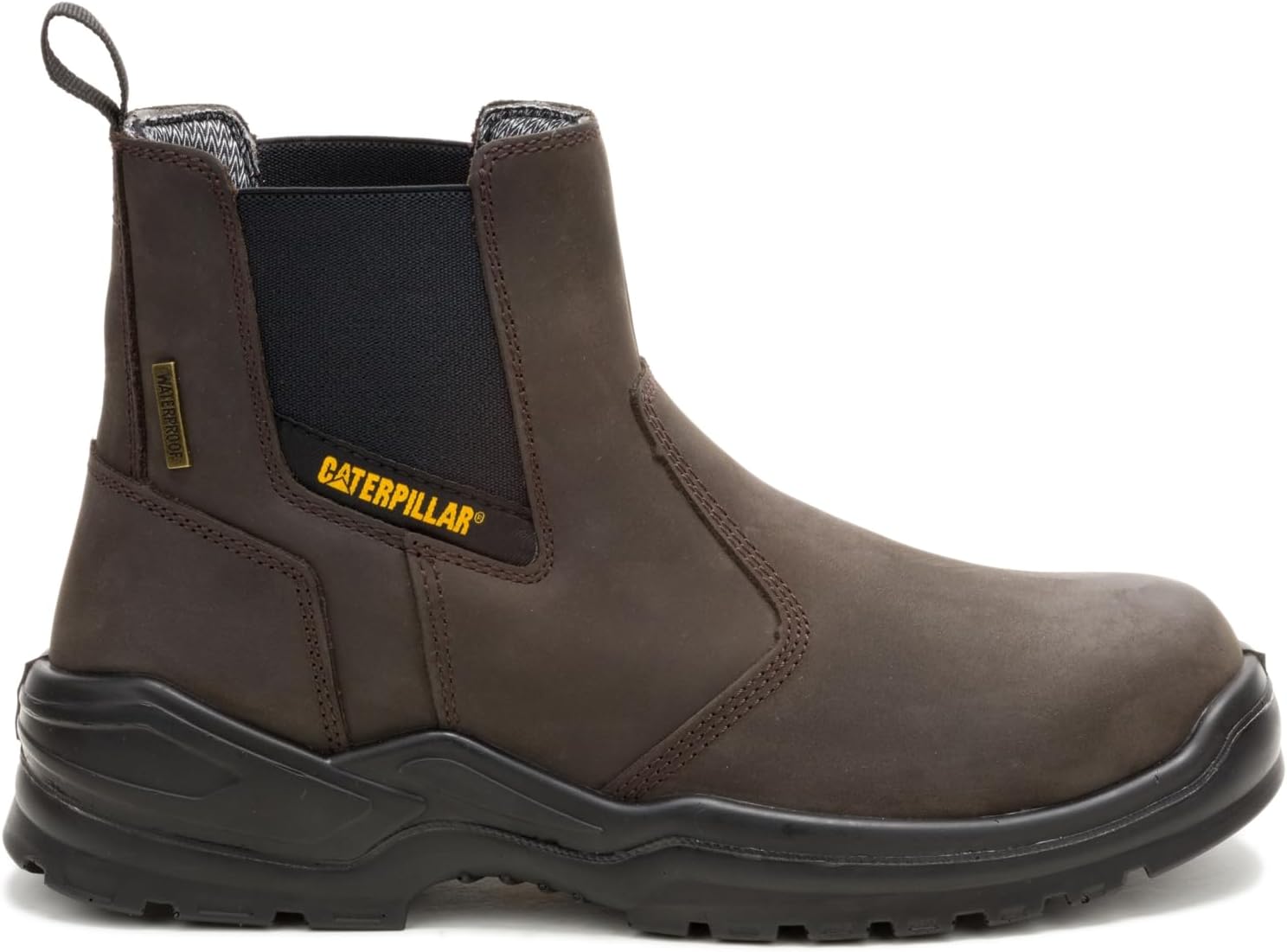 

Мужские ботинки CAT Striver Chelsea с стальным носком, водонепроницаемые, коричневый