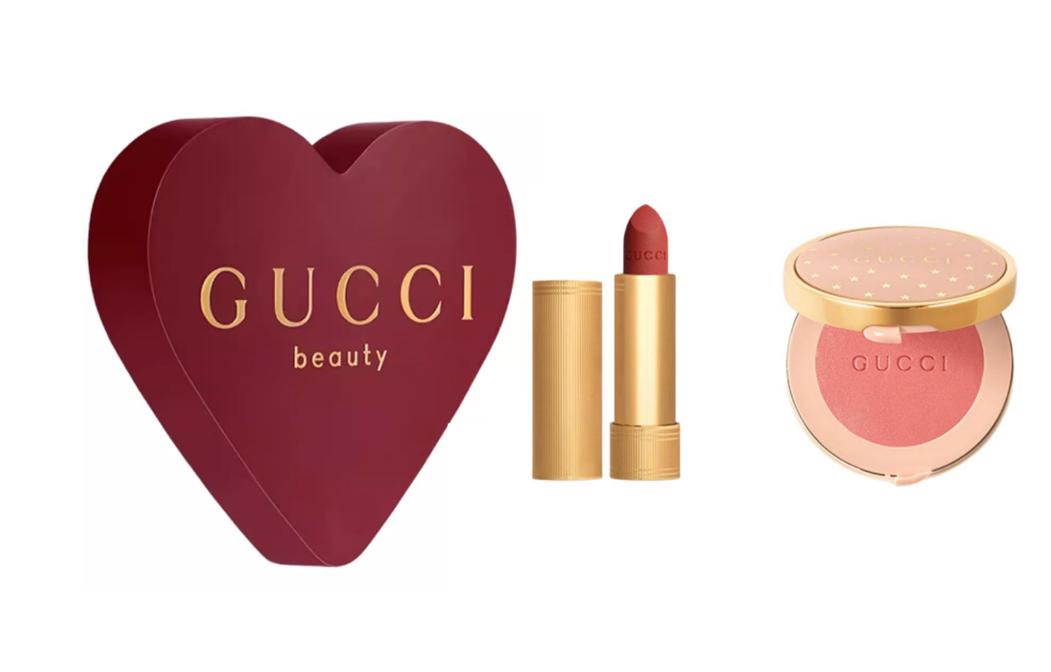 

Набор подарков для макияжа soft matte starlight: бархатная помада 3,5 г, легко растушевывается, натуральная стойкая + румяна starry 5,5 г GUCCI