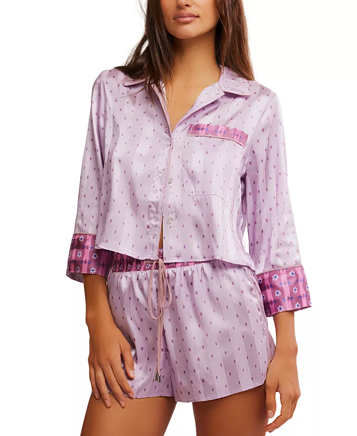 

Женский пижамный комплект Pillow Talk Short Free People, фиолетовый