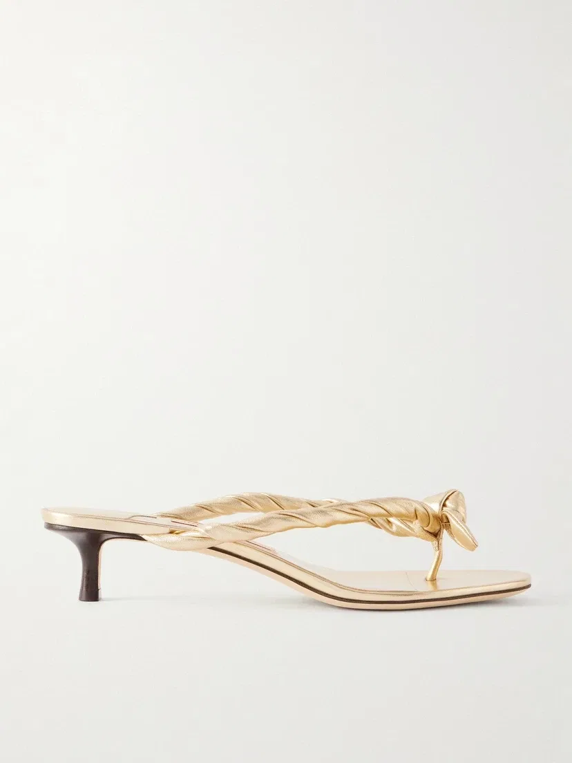 Босоножки Liss 35 из металлизированной кожи JIMMY CHOO, золотой