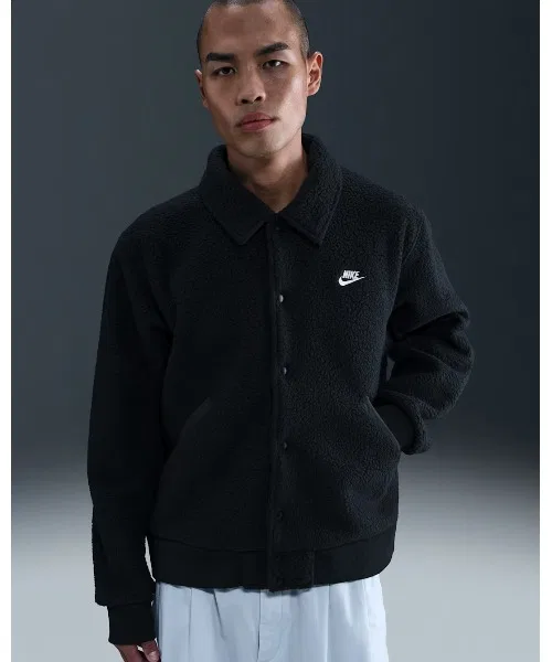 Куртка Nike Club Sherpa Coaches Jacket Therma-FIT, бежевая — фото 4
