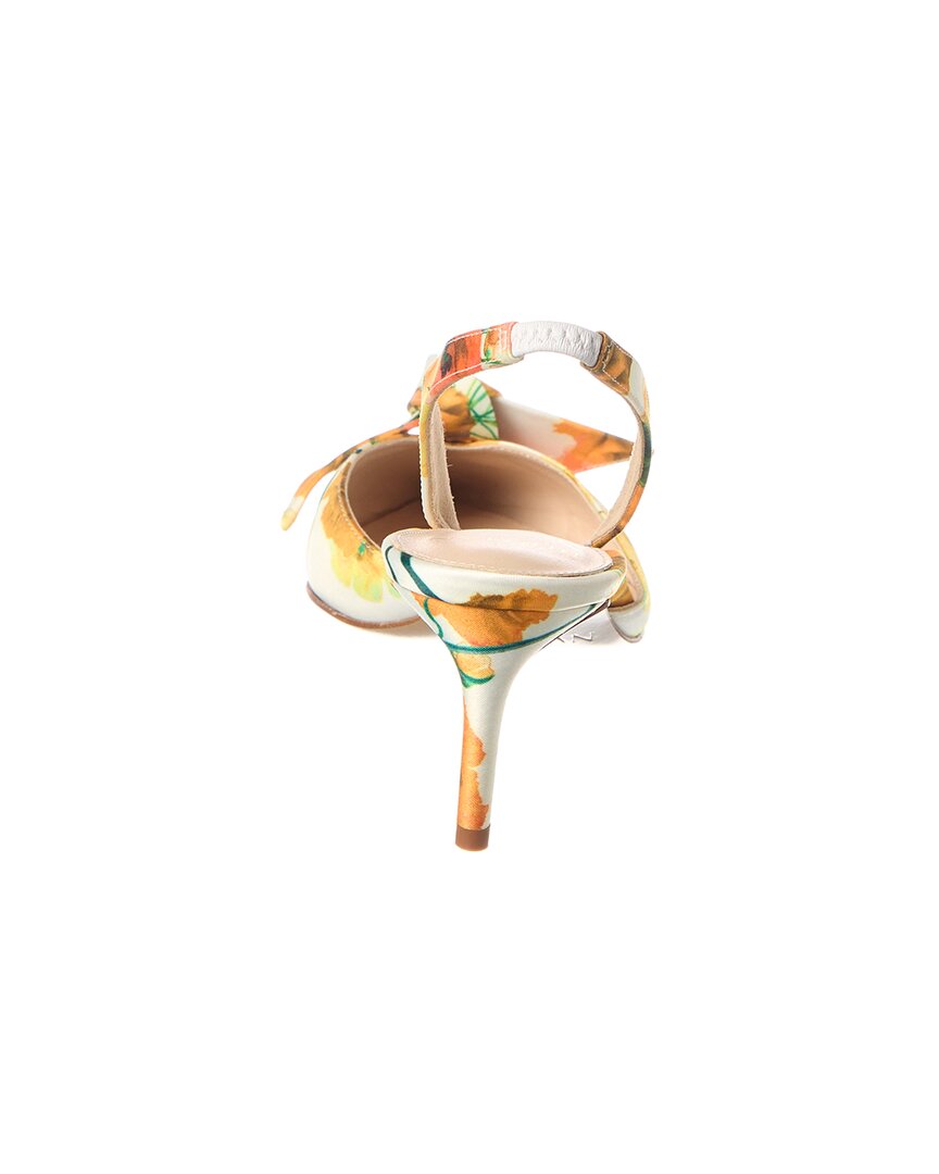 Туфли-лодочки Alexandre Birman Clarita 60 Satin Slingback, желтый — фото 3