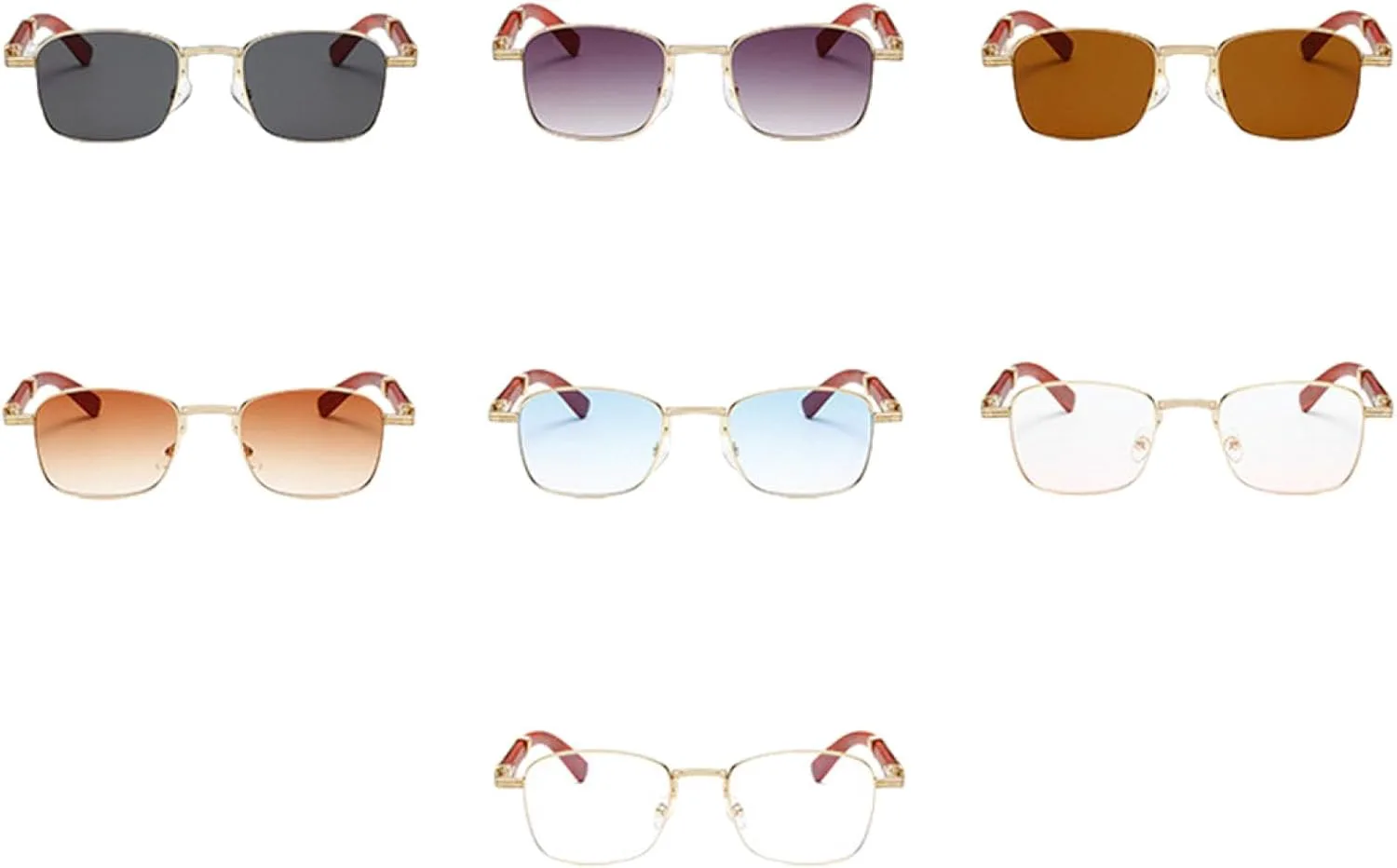 

Роскошные солнцезащитные очки из сплава для женщин и мужчин, модные, черные, винтажные, для активного отдыха, с защитой от УФ-излучения UV400 VVTWSSW, Gold