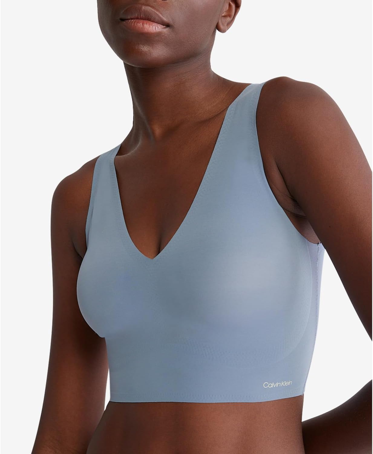

Бюстгальтер-бралетт Calvin Klein Womens Invisibles Comfort Seamless с легкой подкладкой и V-образным вырезом, Flint Stone