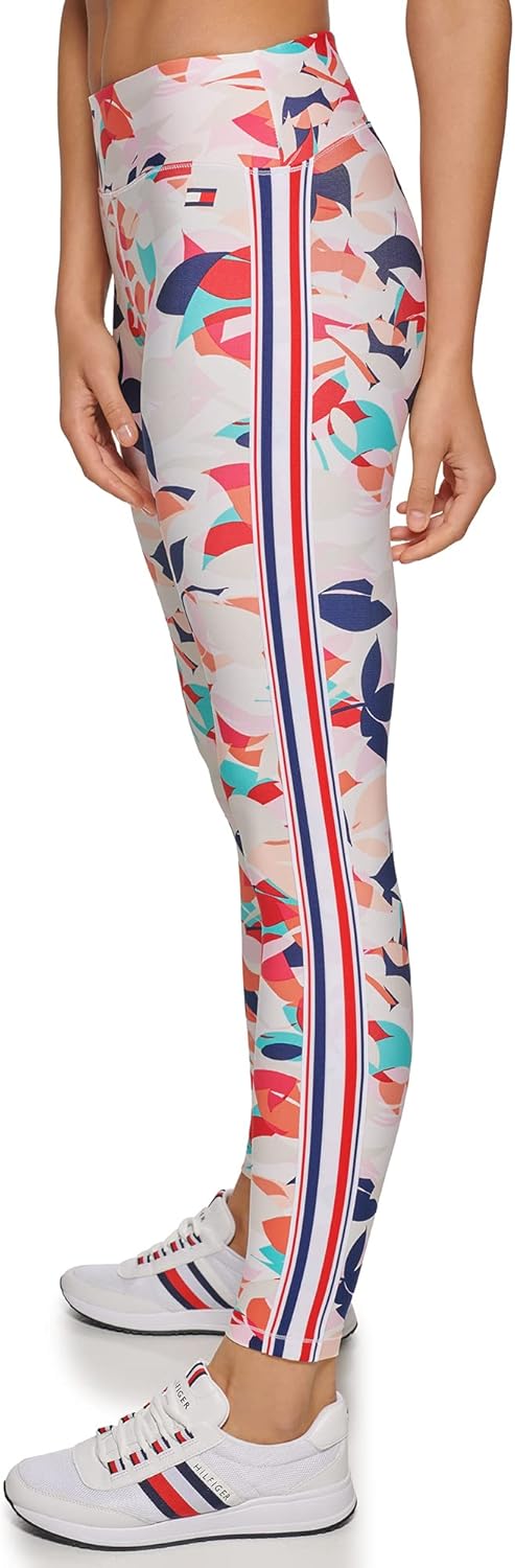 Женские леггинсы Tommy Hilfiger Performance с полосками по бокам, Fusion Peach Combo — фото 3