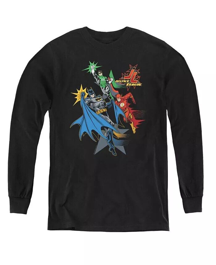 

Длинные рукава свитшотов Boys of America Youth Action Stars Justice League, черный