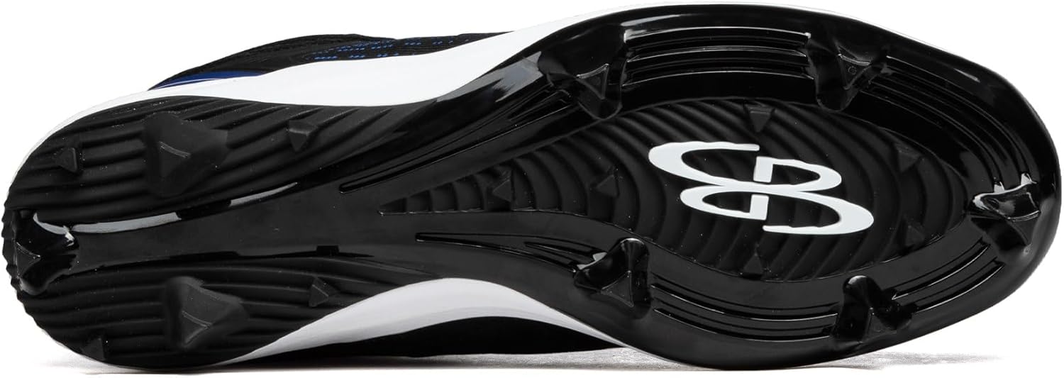 Бутсы Boombah Viper Pureknit для мужчин с формованной средней подошвой - Status - несколько цветовых вариантов - несколько размеров, черный/синий — фото 2