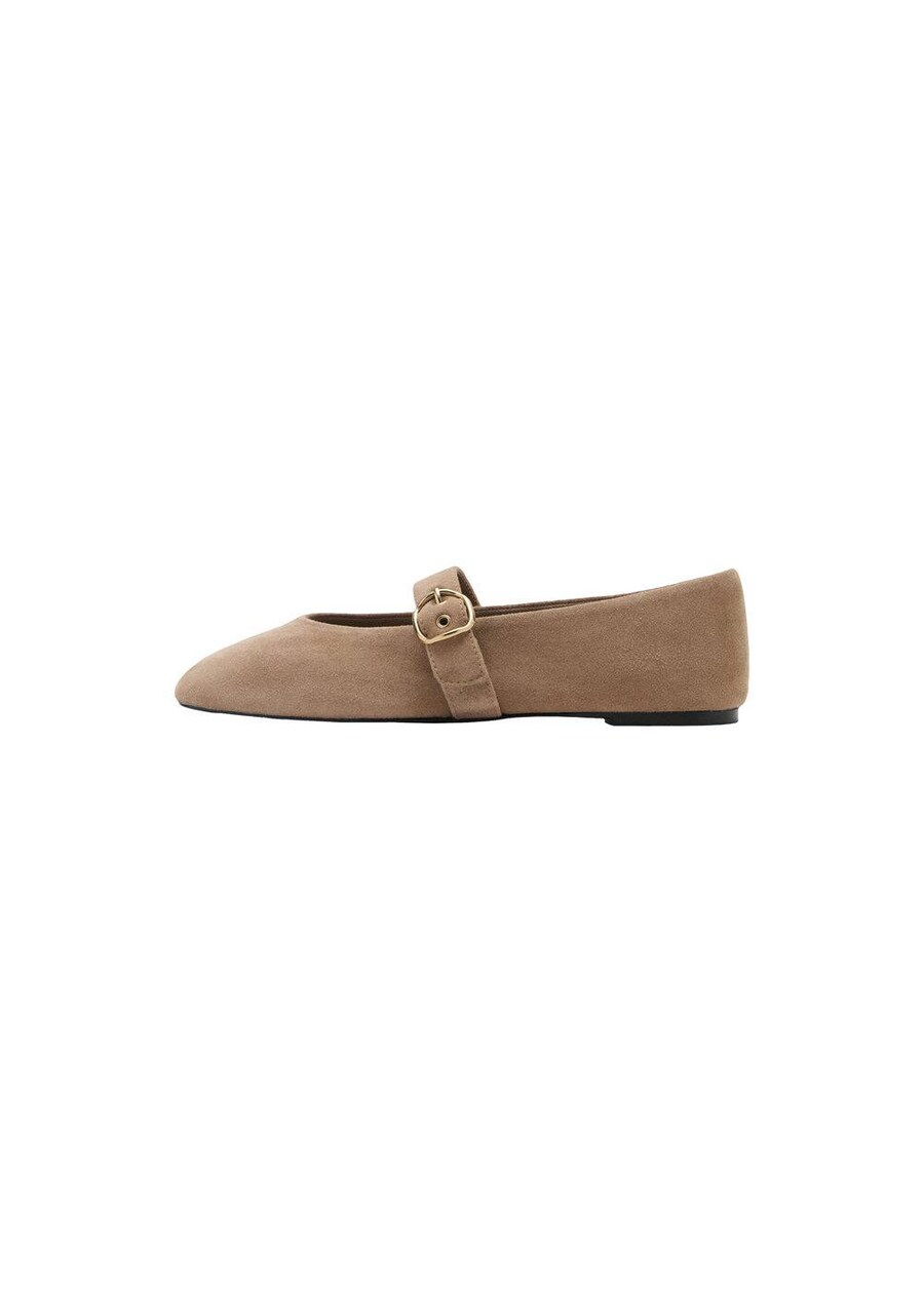 Балетки с ремешком MANGO, Brown