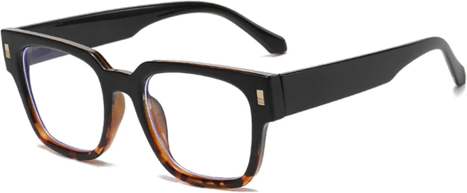 

Солнцезащитные очки с защитой от УФ-излучения UV400 для женщин и мужчин | Прозрачные градиентные очки в стиле панк с заклепками | для занятий спортом на открытом воздухе DSVIGF, Black Leopard Clear