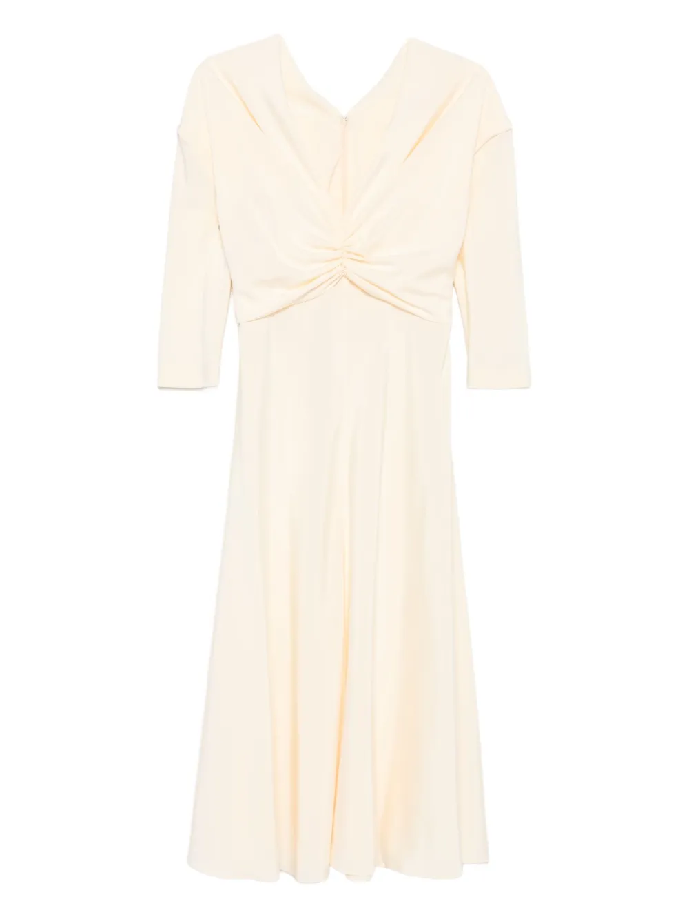 

Платье миди из эластичного шелка Alberta Ferretti, желтый