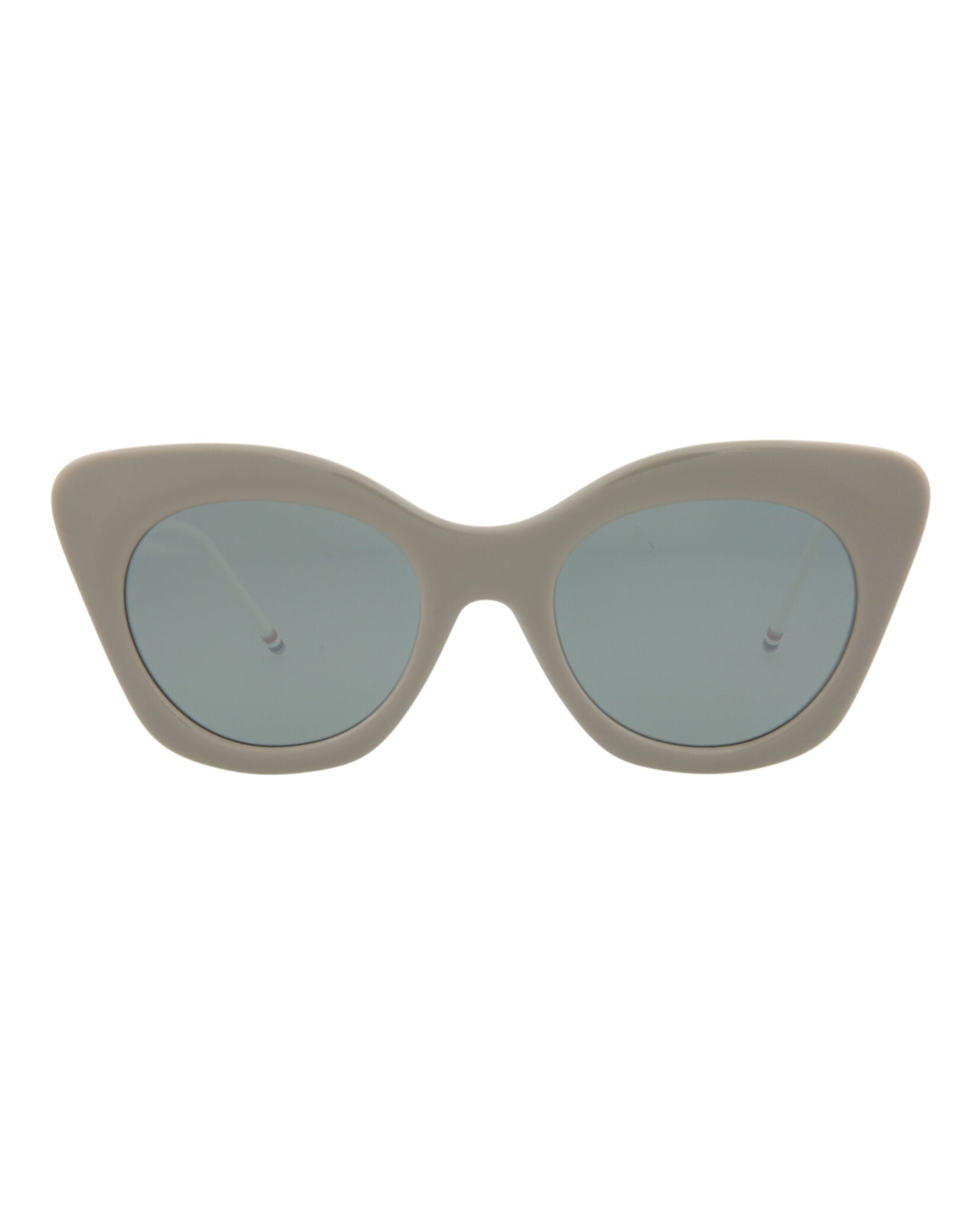 

Солнцезащитные очки в оправе «кошачий глаз» из ацетата Thom Browne, цвет grey - white w dark grey - silver 'flash' mirror - ar