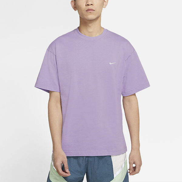 Футболка Nike Lab Solo Swoosh Basic Sports Short Sleeve Purple, фиолетовый — фото 4