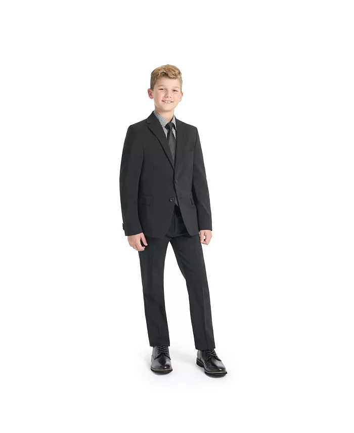 

Костюм для мальчиков Big Boys Slim Fit 2 Piece Stretch Kenneth Cole Reaction, черный