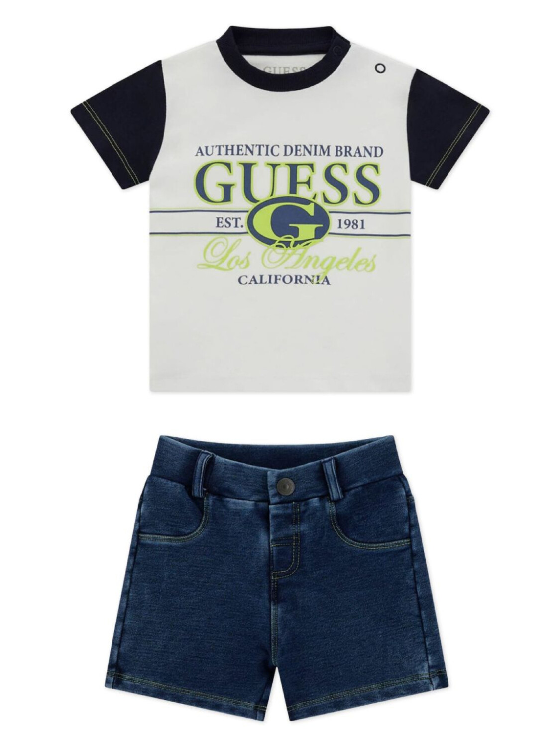 

Угадай детский комплект шорт с логотипом и принтом guess kids, синий
