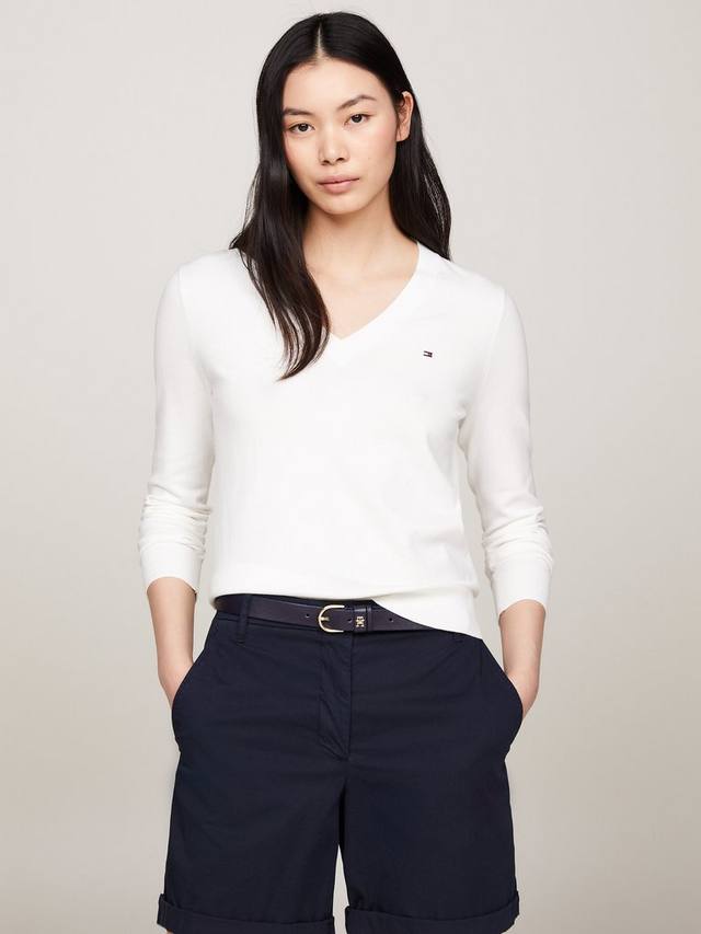 

Джемпер heritage с v-образным вырезом Tommy Hilfiger, экрю