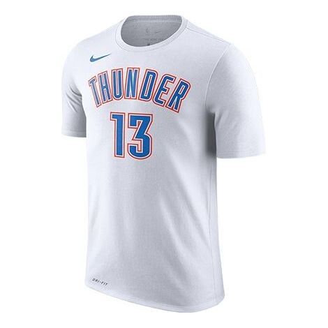 

Футболка thunder paul george short sleeve white Nike, белый