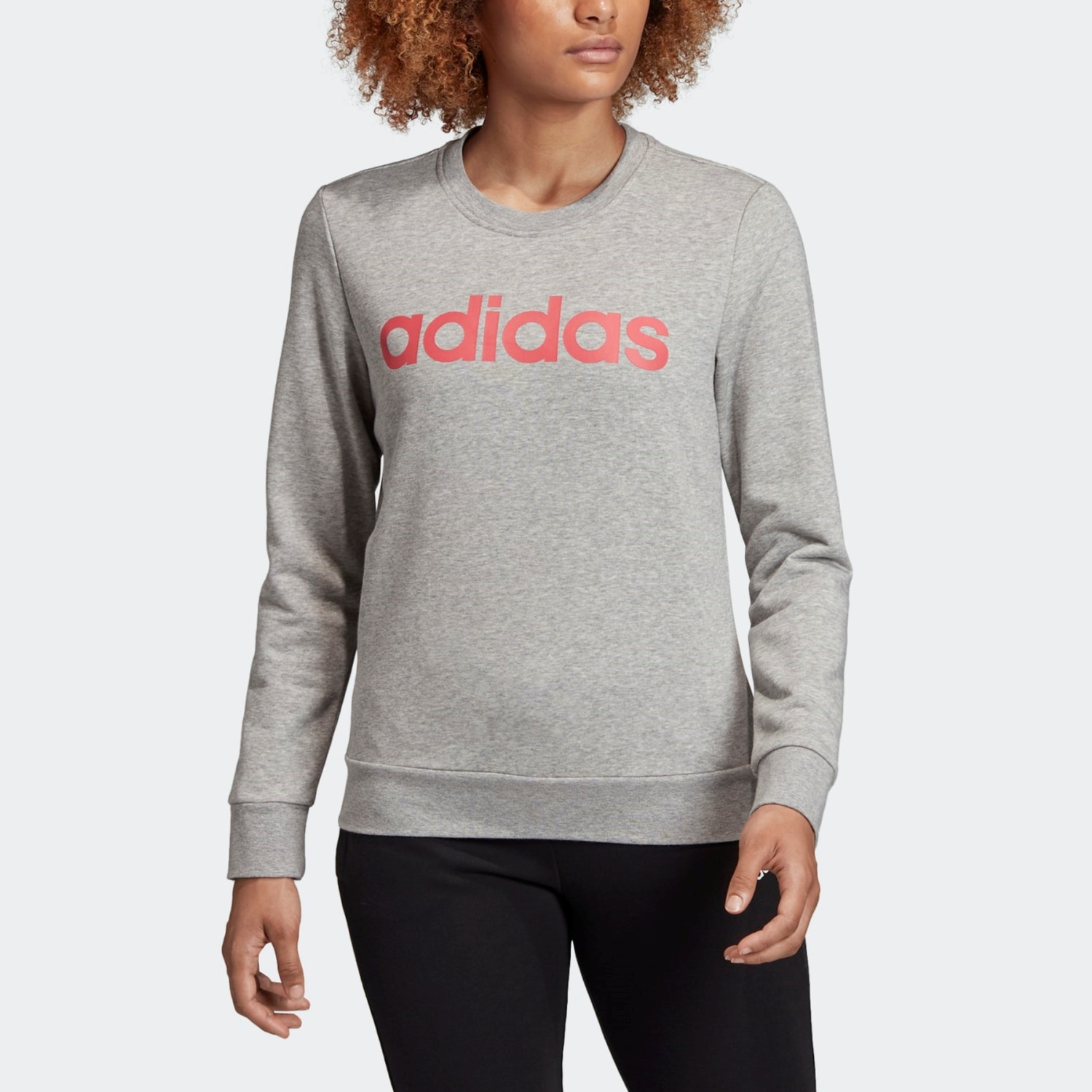ESSENTIALS Sweatshirt Women's Adidas, серый — фото 4