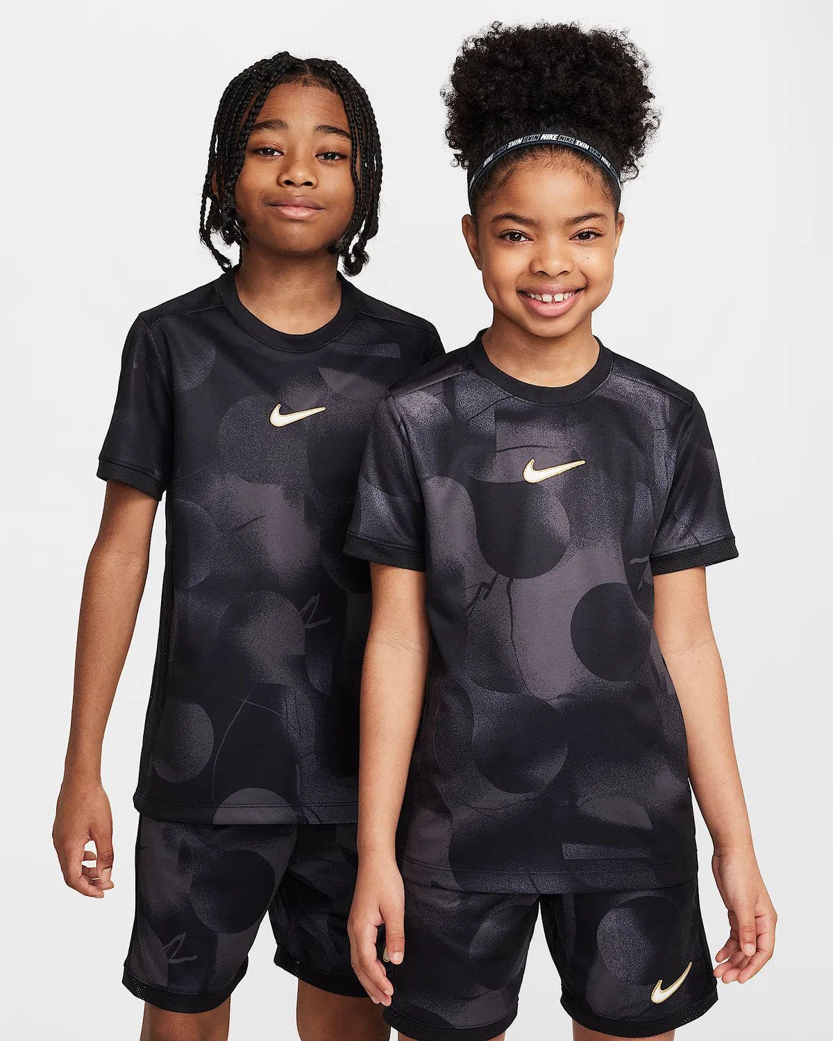 Детская футболка Nike Academy+ Dri-FIT с коротким рукавом, Dark Grey/Black/Anthracite/Pale Ivory