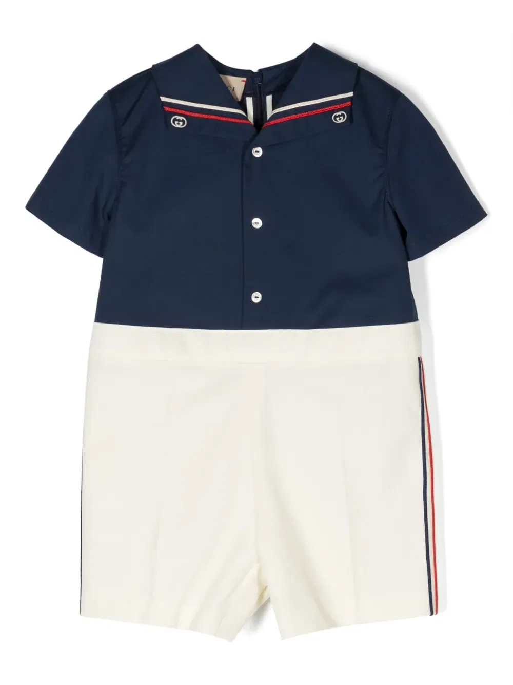 Короткие шорты с цветовыми блоками Gucci Kids, синий