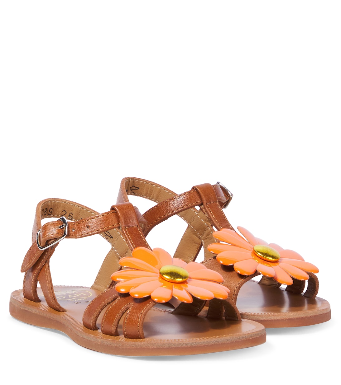 

Сандалии из кожи Plagette Big Flo Pom d'Api, Vegetal Vaquetta Camel