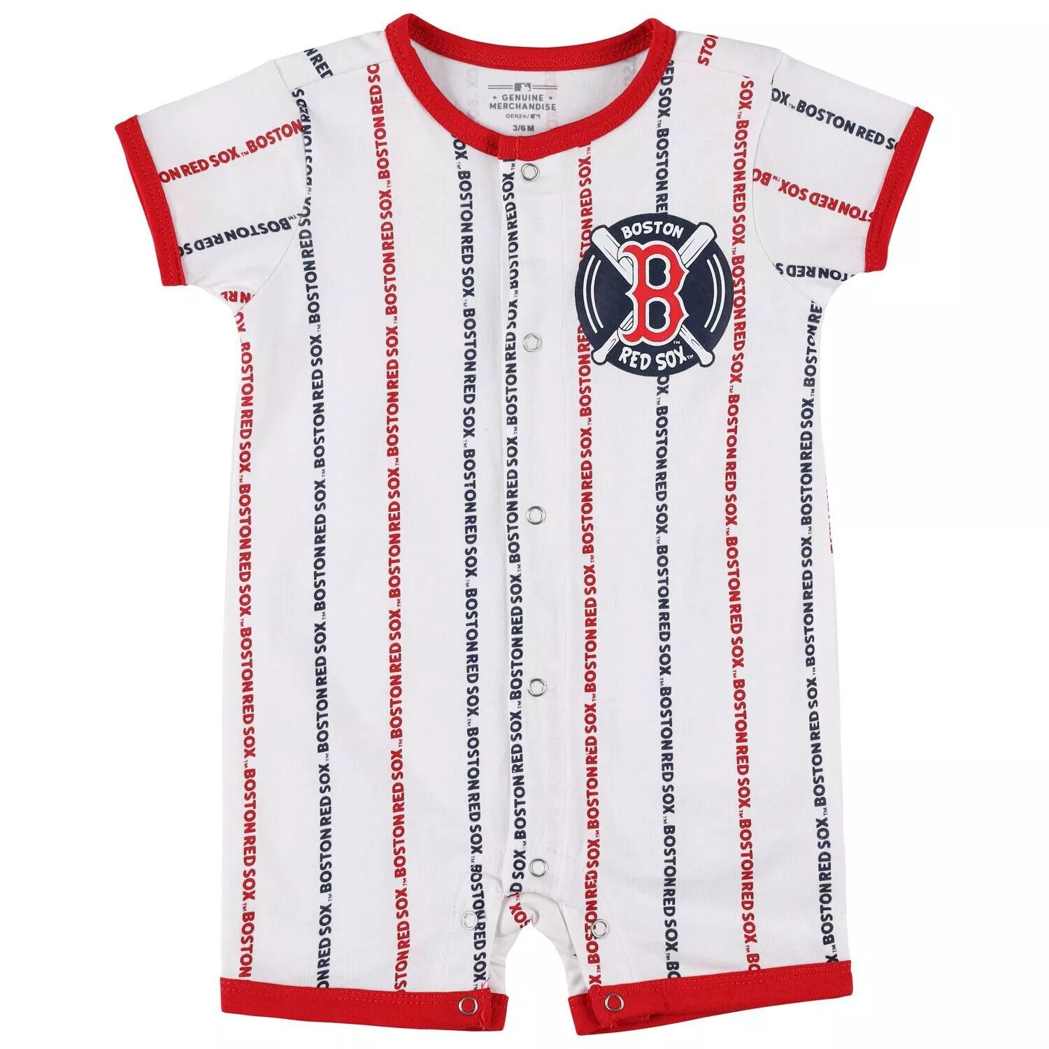 

Белый комбинезон для новорожденных и младенцев Boston Red Sox Ball Hitter Outerstuff
