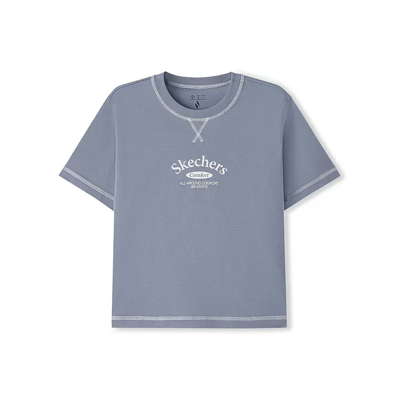 

Футболка с рукавом дроп-шоулдер женская Skechers, pearl синий фиолетовый/05wb