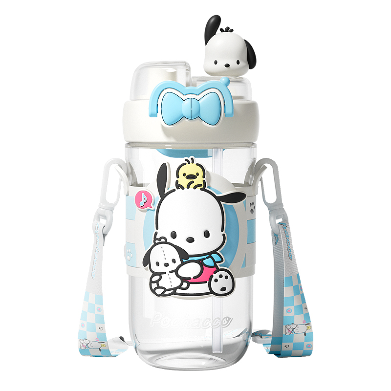 Plastic Water Cup Straw Cup 550ml Sanrio, Kuromi+Shopping Bag — фото 3