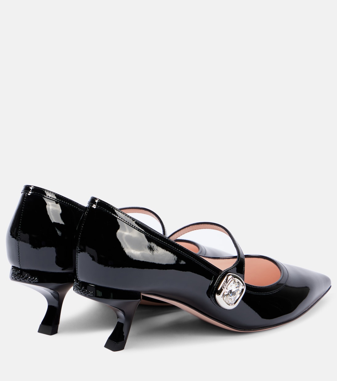 Туфли-лодочки Мэри Джейн из лакированной кожи Virgule Babies Roger Vivier, Nero — фото 3