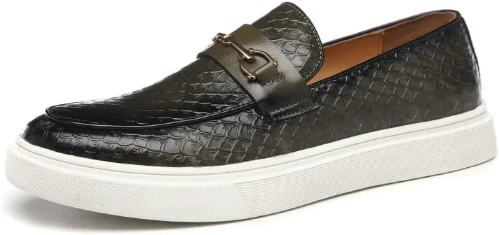 

Мужские кожаные лоферы с монковым ремешком и пенни-лосины, повседневная обувь на выход, мокасины на шнуровке, модные нескользящие легкие удобные прогулочные туфли Boxpopla, зеленый