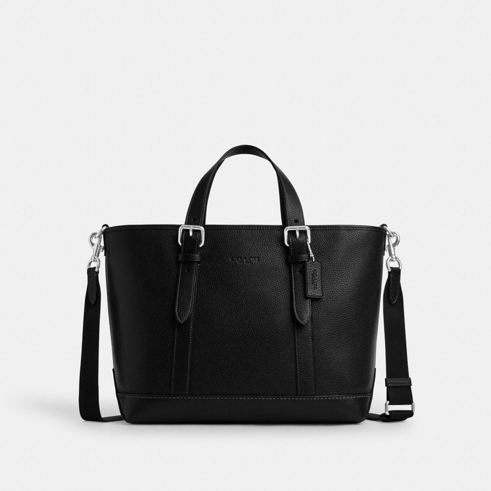 

Сумка-тоут Coach Warner Tote Bag, серебряный/черный