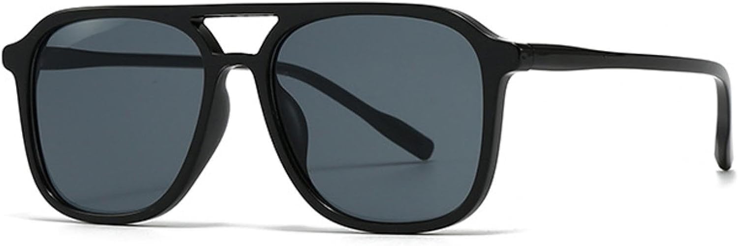 

Мужские солнцезащитные очки в стиле ретро с двойной перемычкой, модные, зеленые, с защитой от УФ-излучения UV400, женские, трендовые, с градиентным переходом цвета TVTBBVV, Black Gray