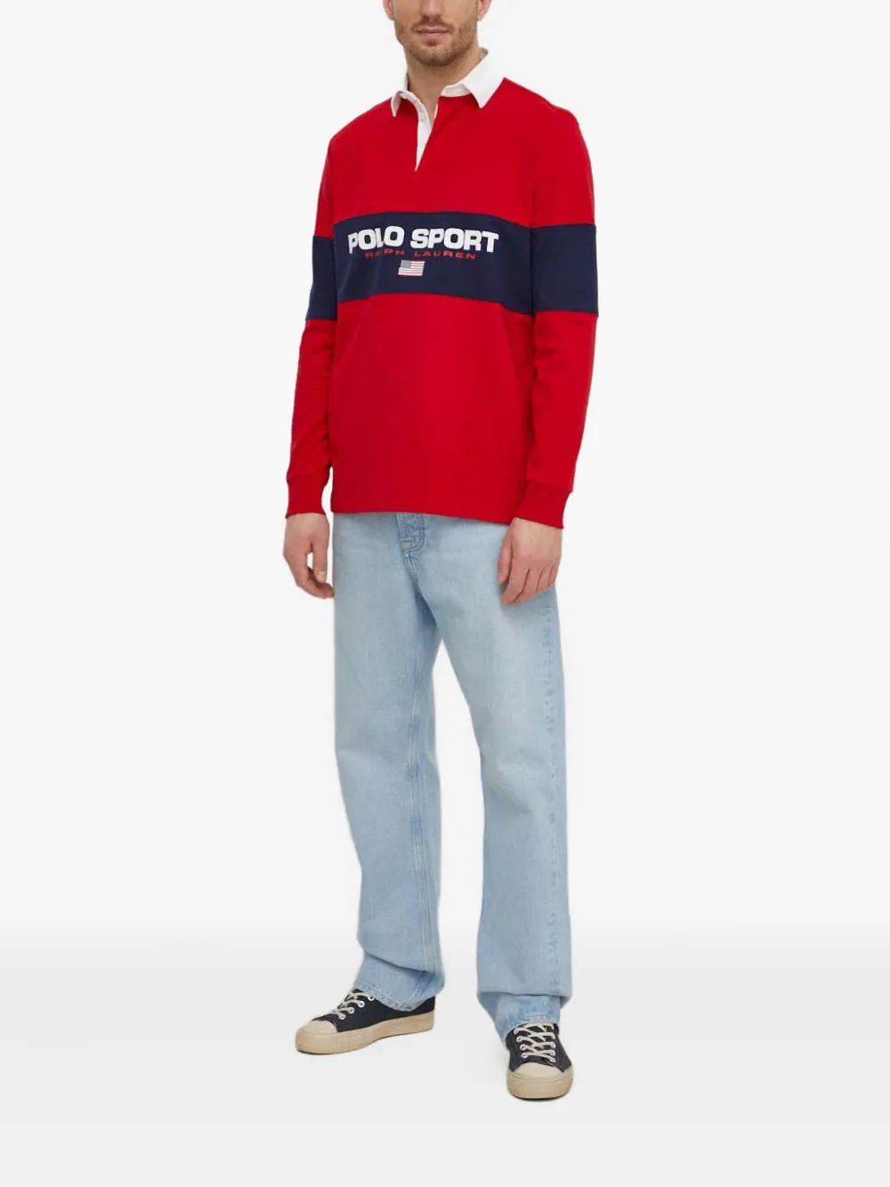Рубашка поло с длинными рукавами Polo Ralph Lauren, красный — фото 2