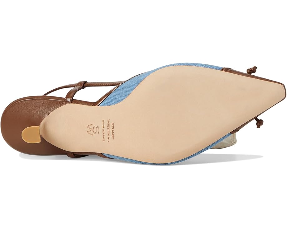Туфли Stuart Weitzman Kitty Slingback 50, цвет Washed/Coffee — фото 3