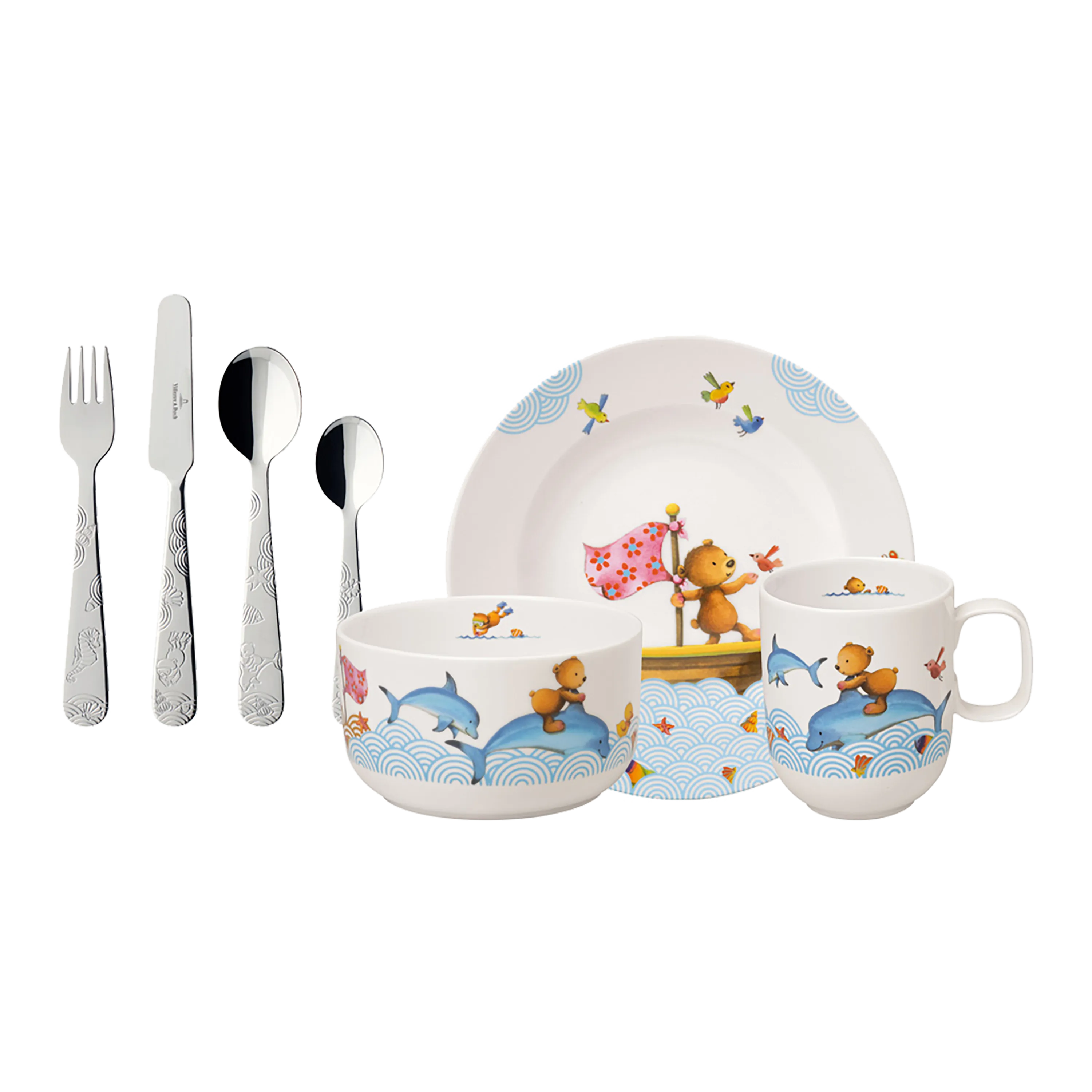 

Набор детской посуды Kiddy Bears, 7 предметов Villeroy & Boch, синий