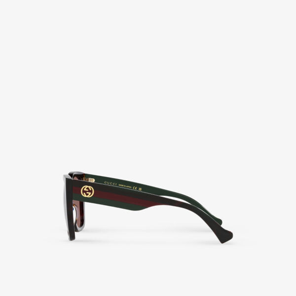 GC002027 GG1300S солнцезащитные очки из ацетата в оправе-бабочке Gucci, коричневый — фото 4