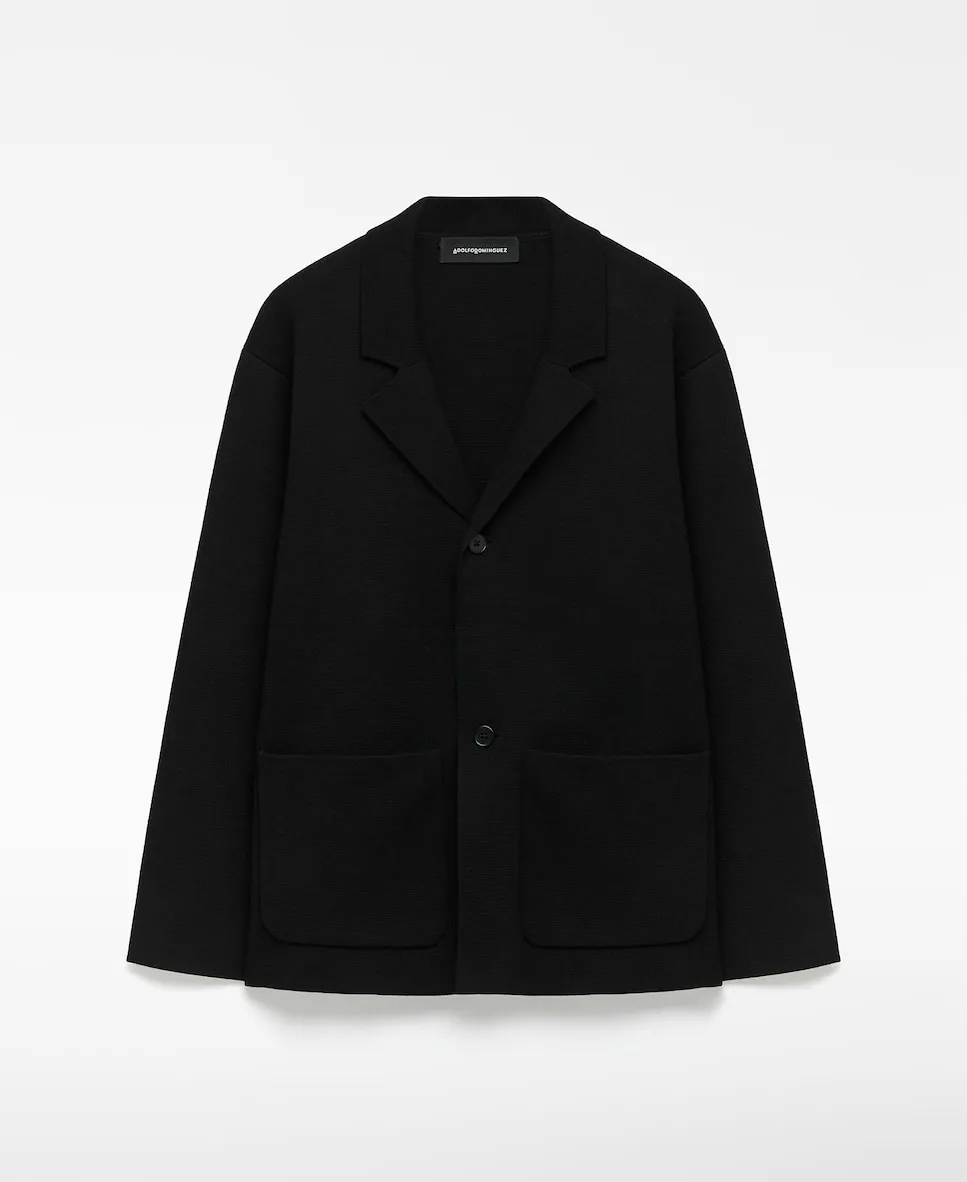 

Мужской вязаный кардиган свободного кроя Adolfo Dominguez, черный