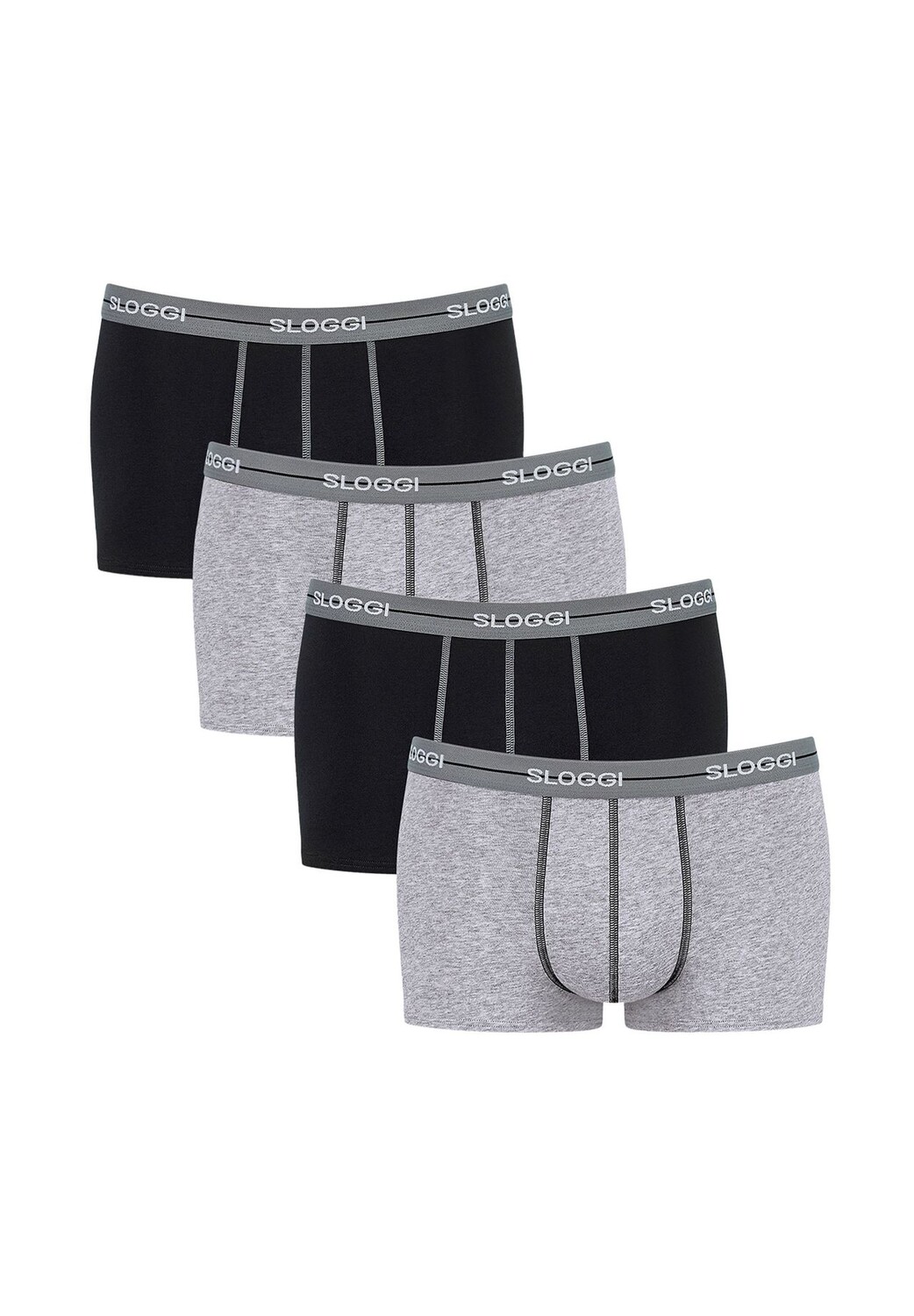 

Хипстерские шорты/брюки, набор из 4 шт, старт Sloggi, цвет Grey Combination