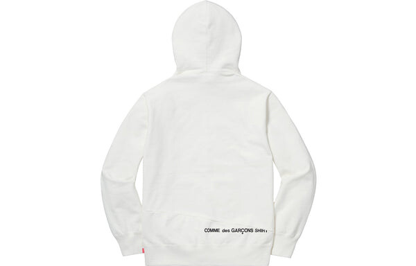 Толстовка fw18 x comme des garcons shirt split box hooded sweatshirt Supreme, белый — фото 2