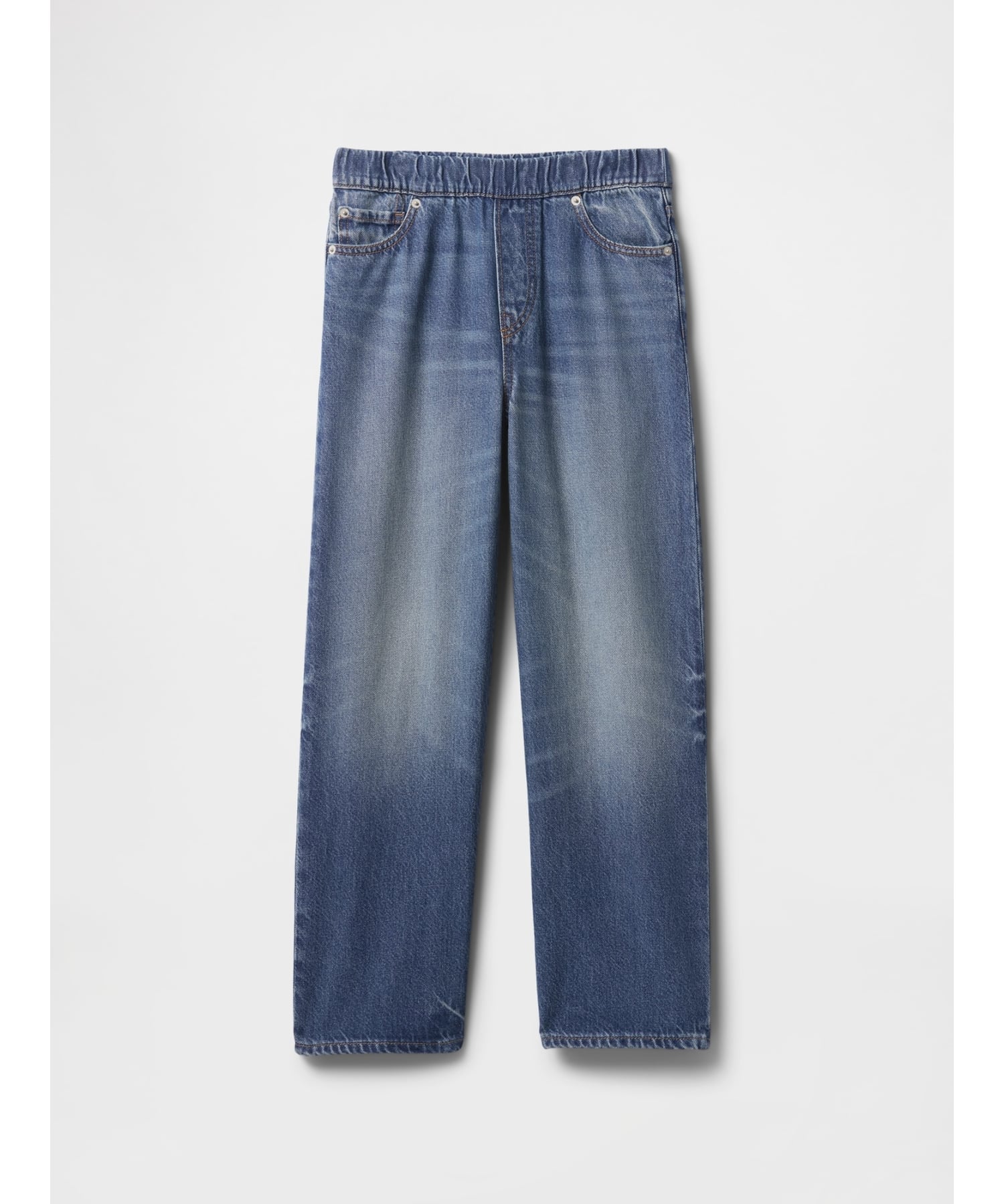 (K) Ультрамягкие джинсы свободного кроя на резинке (детские) GAP, MEDIUM WASH — фото 3