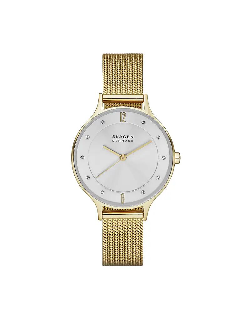 

Женские часы Skagen Anita Lille с тремя стрелками, из нержавеющей стали золотистого оттенка — ЗОЛОТО