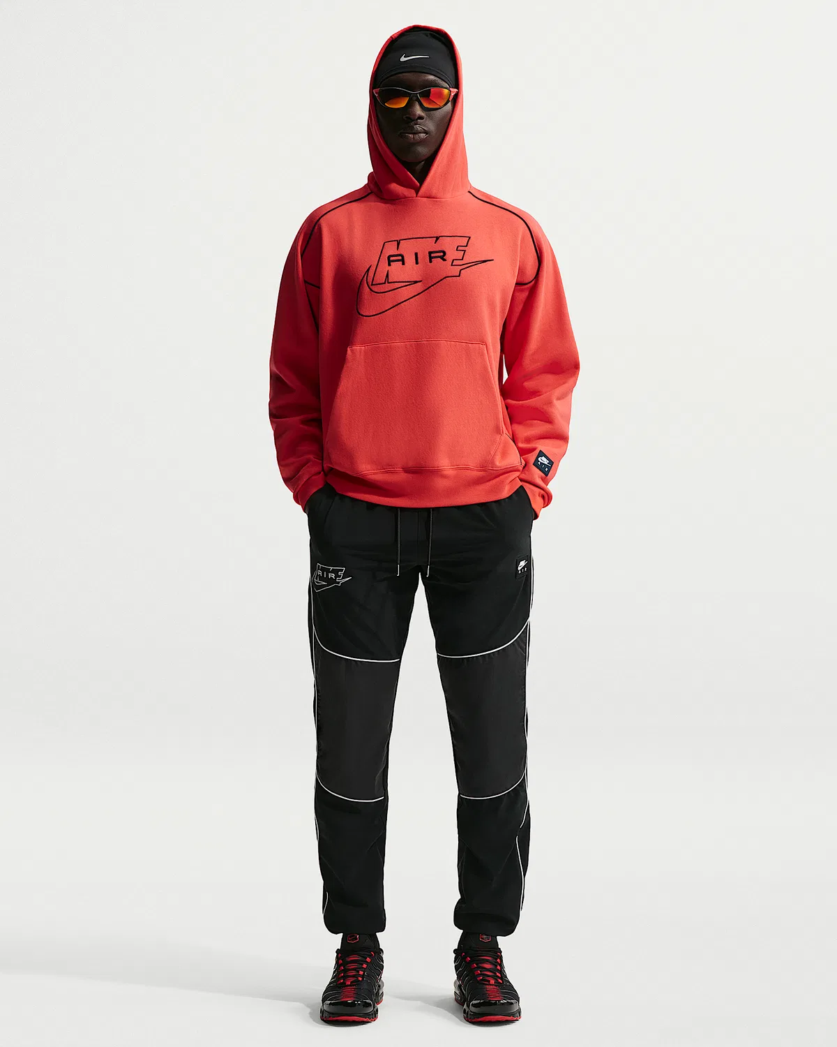 Мужские гибридные утилитарные штаны Nike Air, Black/Black/White