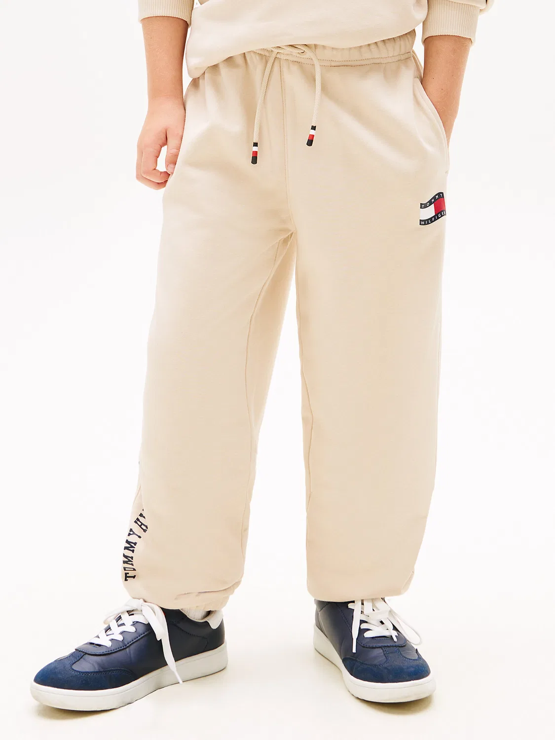 Обычные брюки из махровой ткани Tommy Hilfiger, Beige — фото 2