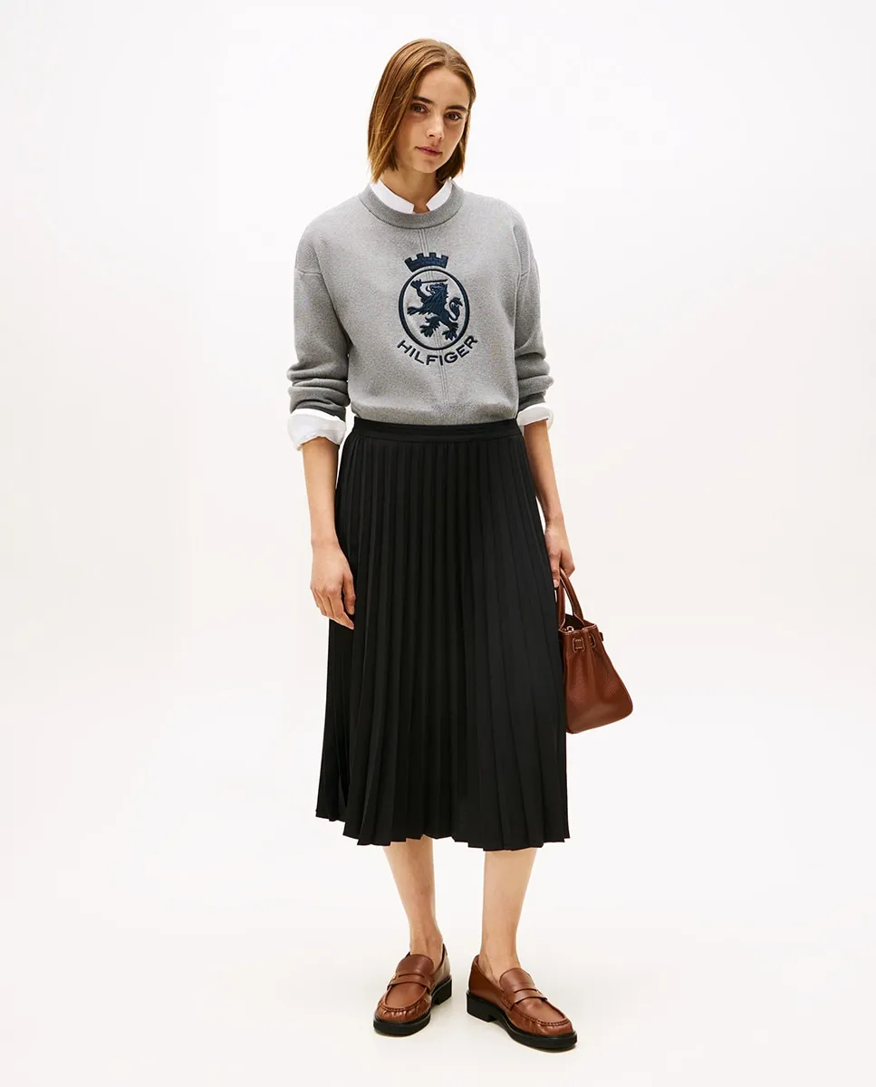 

Плиссированная юбка с эластичным поясом Tommy Hilfiger, черный