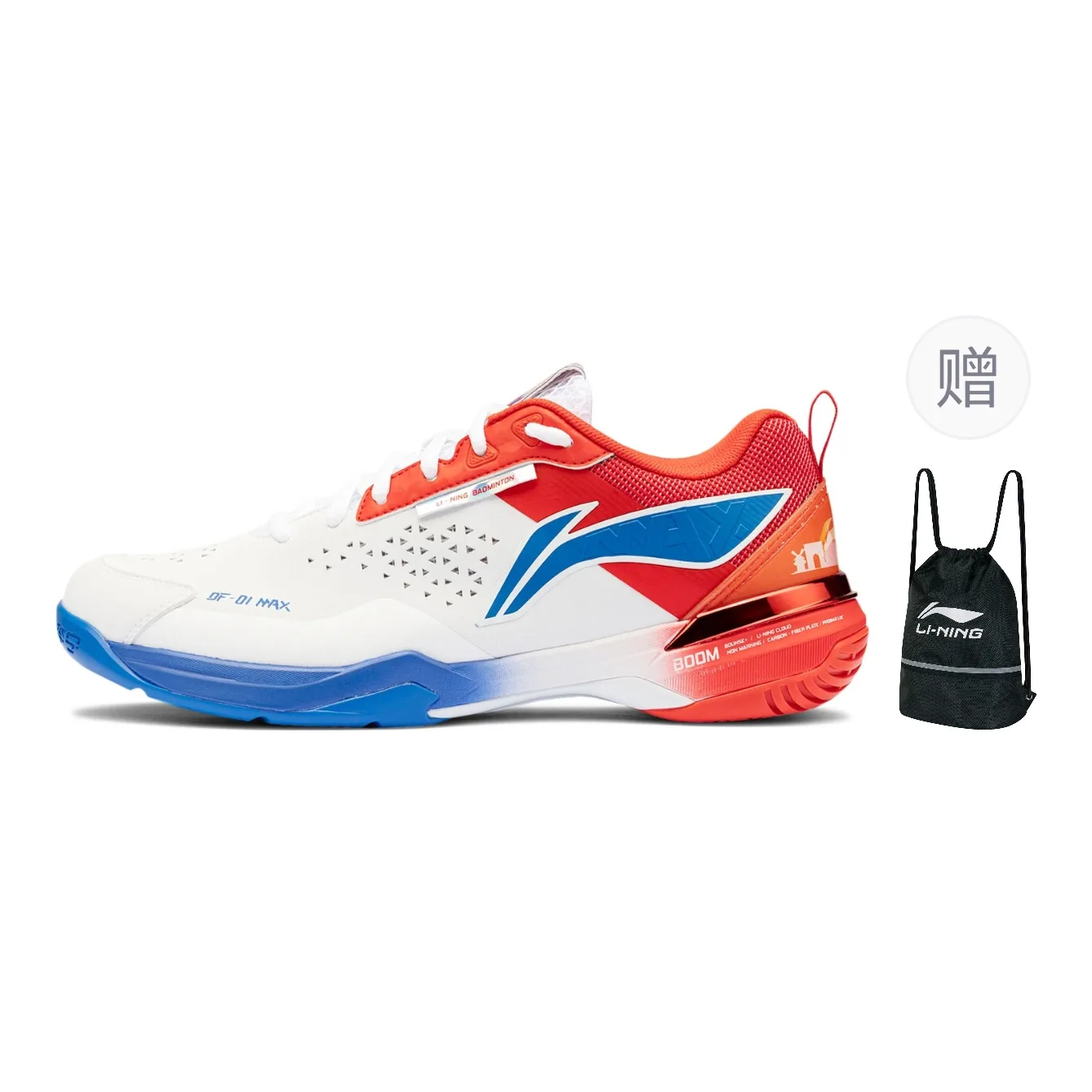 Кроссовки для бадминтона Li-Ning Textile, Synthetic Leather, устойчивые к истиранию, дышащие, низкие, унисекс, белые, красные, синие