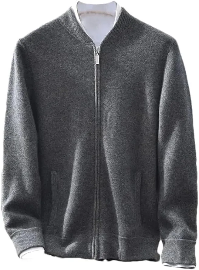 

Мужской кардиган из 100% кашемира с круглым вырезом