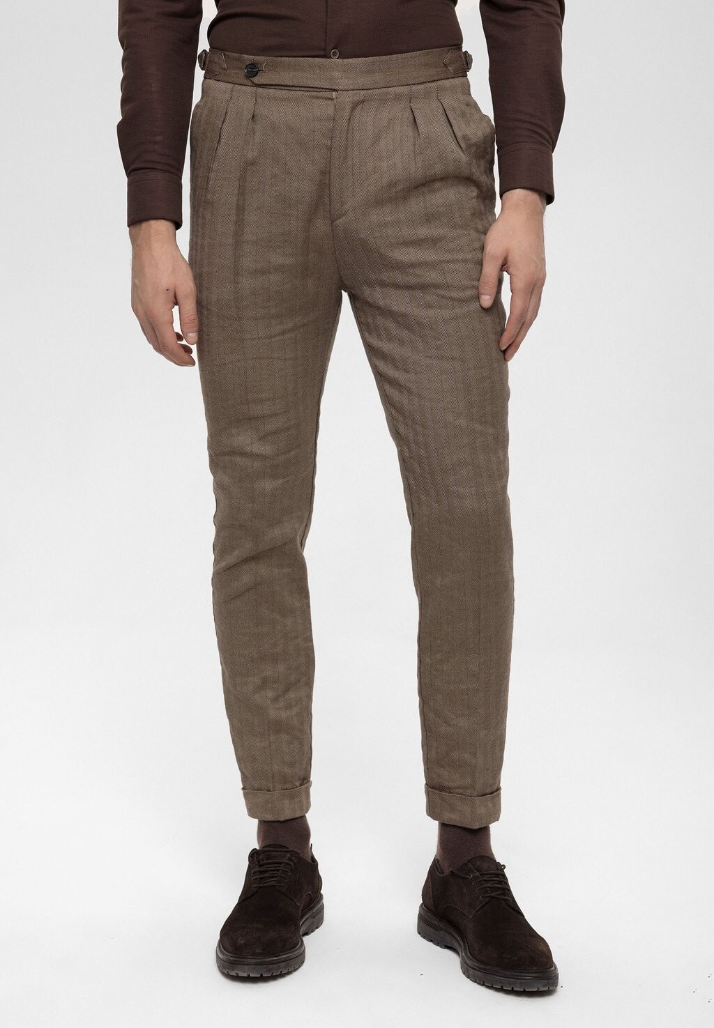 

Брюки High Waist Pleated Antioch, цвет camel