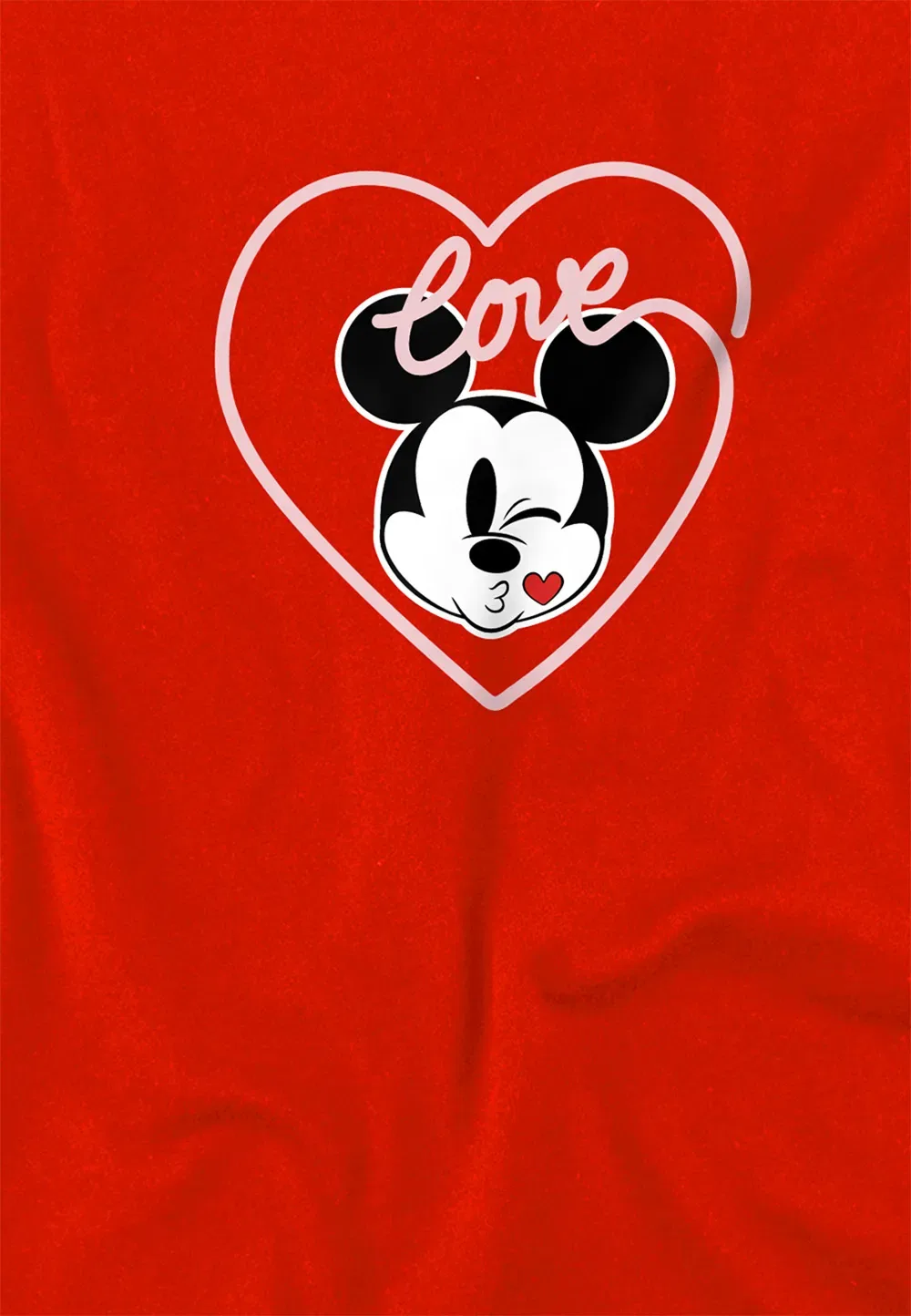 Детская худи Disney Mickey Love Kiss, красная, красный — фото 2