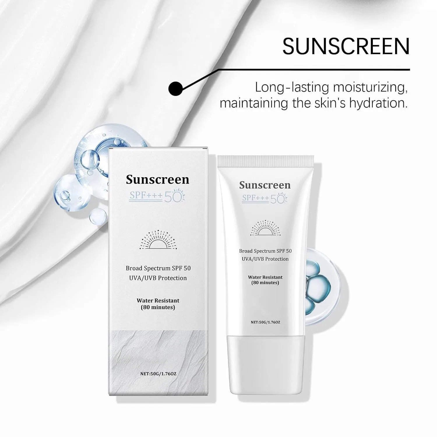 Солнцезащитный крем для лица SPF 50 с экстрактом риса Radiantre, 2 Pieces. — фото 3