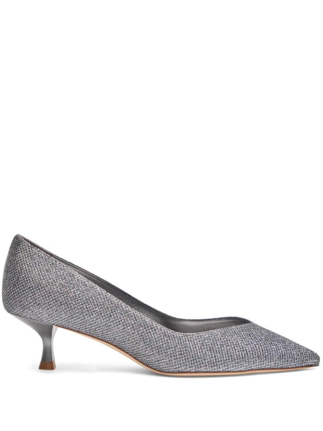 

Stuart Weitzman туфли-лодочки Eva 35 мм с блестками, серебристый