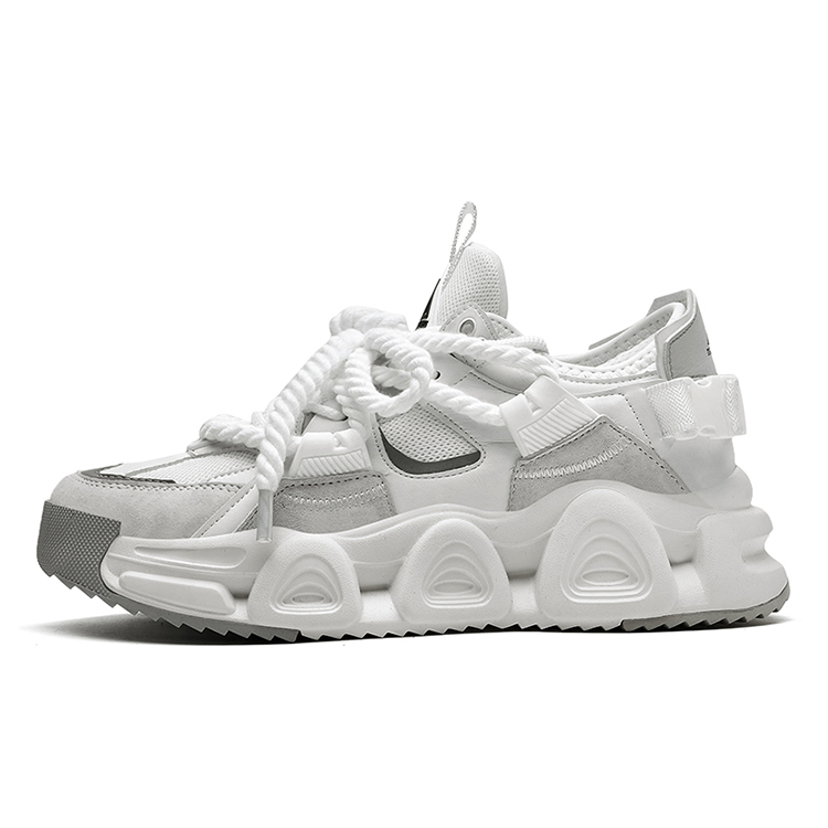 Masongarments Луносеребристые массивные кроссовки Storm Size 1 с противоскользящей подошвой, дышащие, увеличивающие рост, унисекс, цвет Moonlit Beige — фото 2